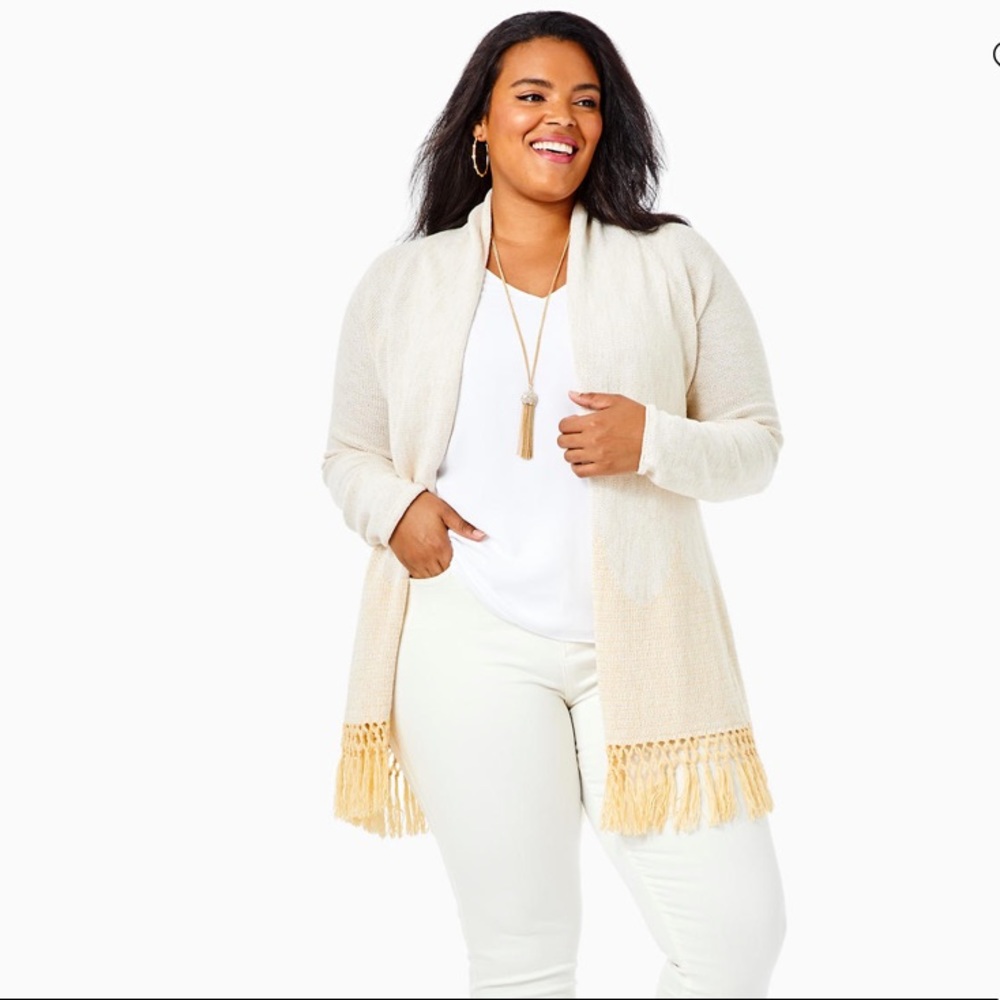 Lilly Pulitzer Gold Tatum Cardigan